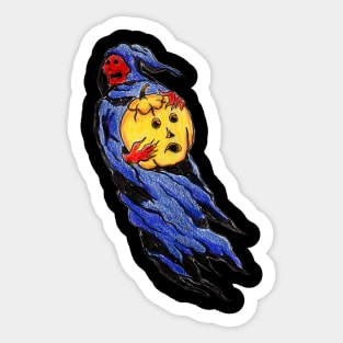 Vintage Pumpkin Ghoul Sticker